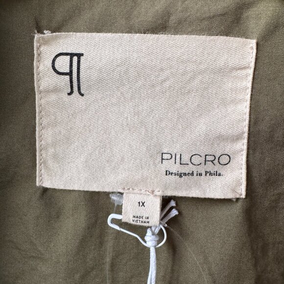NWT Anthropologie by Pilcro Olive Green Utility/Military Jacket in Women's 1X - Picture 3 of 16